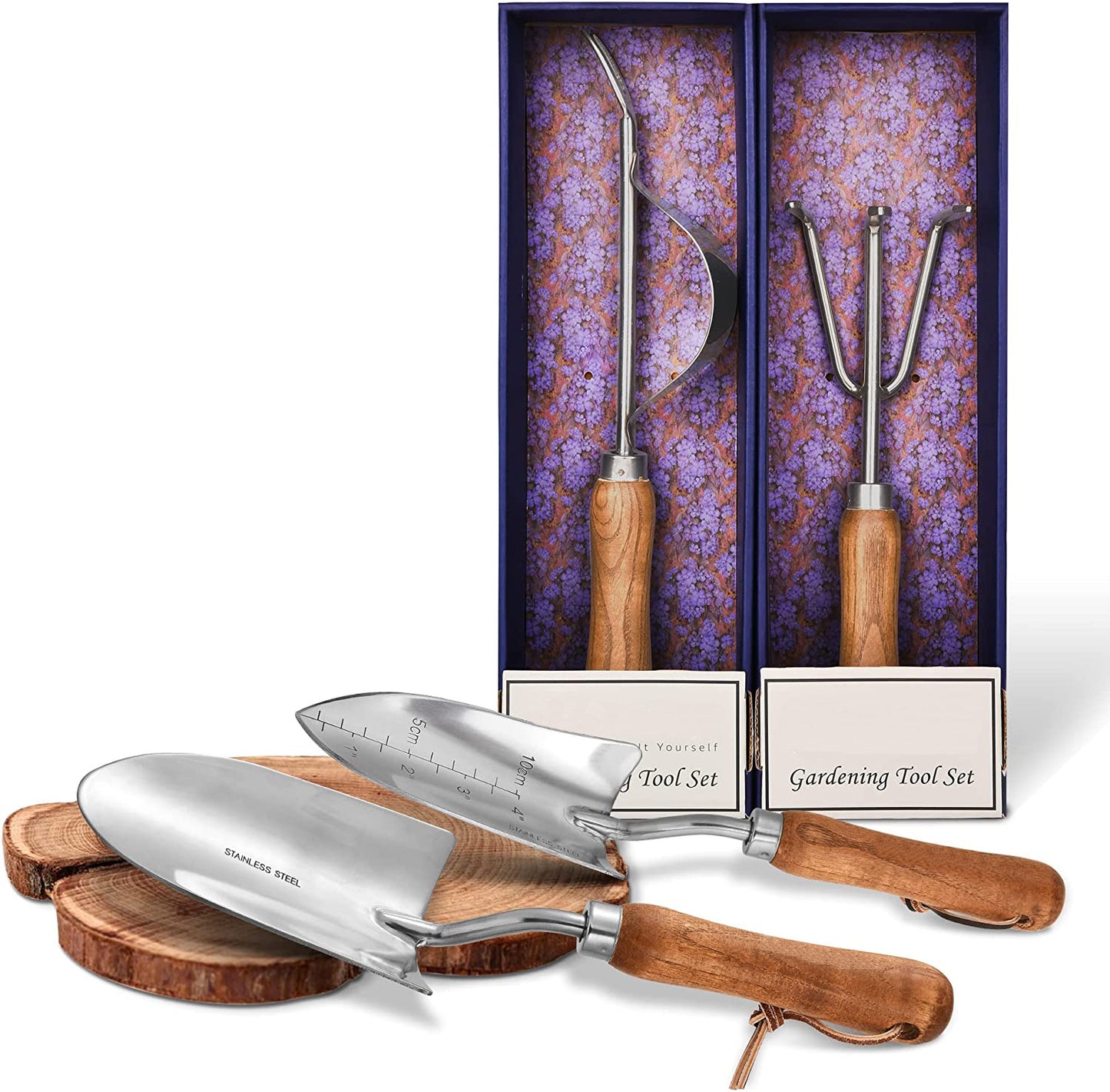 Tools Stainless Steel Tools With Wooden Handle 4-piece Set